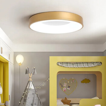 VenCore - Gold Aura - Πλαφονιέρα Μονόφωτο LED 75W Μοντέρνο Χρυσό Minimal 3 Αποχρώσεις - Μ45 x Π45 x Υ8.5cm