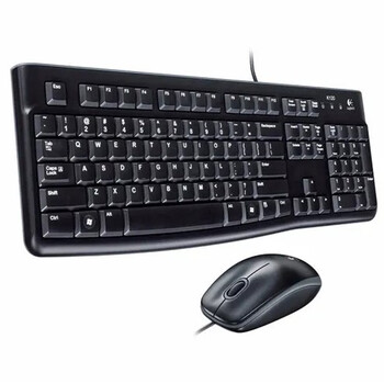 Logitech - Logitech MK120 - Ενσύρματο Σετ Πληκτρολόγιο & Ποντίκι USB - Αγγλικό US - Μαύρο