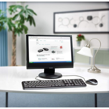 Logitech - Logitech MK120 - Ενσύρματο Σετ Πληκτρολόγιο & Ποντίκι USB - Αγγλικό US - Μαύρο