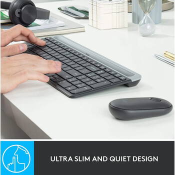 Logitech - Logitech MK470 - Ασύρματο Σετ Πληκτρολόγιο & Ποντίκι USB - Αγγλικό US - Μαύρο