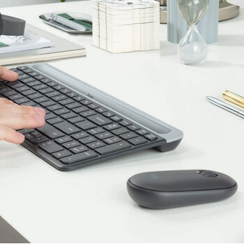 Logitech - Logitech MK470 - Ασύρματο Σετ Πληκτρολόγιο & Ποντίκι USB - Αγγλικό US - Μαύρο