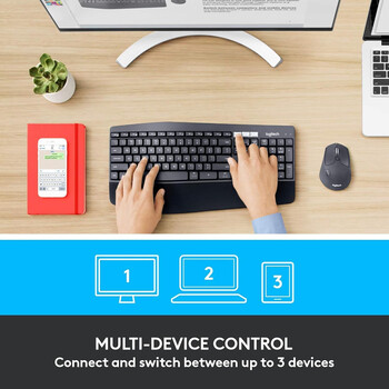 Logitech - Logitech MK850 - Ασύρματο Σετ Πληκτρολόγιο & Ποντίκι USB - Αγγλικό US - Μαύρο