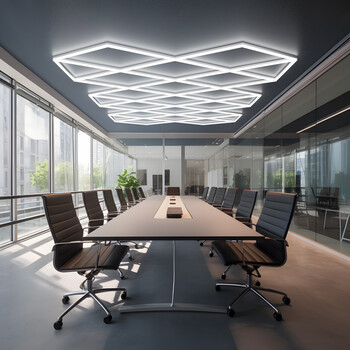 VenCore - LumenWeave - Διακοσμητικό LED Φωτιστικό Πάνελ Οροφής Πολυγωνικού Σχεδιασμού με Εσωτερικά Μοτίβα - 602W 110-240V - Μ482.8 x Π279.6 x Υ2.5cm - Ψυχρό Λευκό 6500K