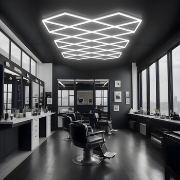 VenCore - LumenWeave - Διακοσμητικό LED Φωτιστικό Πάνελ Οροφής Πολυγωνικού Σχεδιασμού με Εσωτερικά Μοτίβα - 602W 110-240V - Μ482.8 x Π279.6 x Υ2.5cm - Ψυχρό Λευκό 6500K