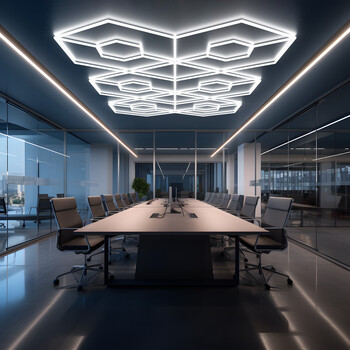 VenCore - RhombiLite - Διακοσμητικό LED Φωτιστικό Πάνελ Οροφής Πολυγωνικού Σχεδιασμού με Εσωτερικά Μοτίβα - 469W 110-240V - Μ482.8 x Π279.6 x Υ2.5cm - Ψυχρό Λευκό 6500K