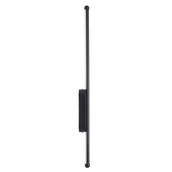 VenCore - Linear Duo Lume Wide Base - Μοντέρνο Επιτοίχιο Δίφωτο LED 9W Μαύρο Αλουμίνιο με Ρυθμιζόμενο CCT Λευκό - Ημέρας - Θερμό - Χειρισμός CCT μέσω Διακόπτη On-Off