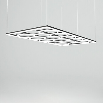 VenCore - StrataBeam - Διακοσμητικό LED Φωτιστικό Πάνελ Οροφής Πολυγωνικού Σχεδιασμού με Εσωτερικά Μοτίβα - 534W 110-240V - Μ484.0 x Π243.3 x Υ2cm - Ψυχρό Λευκό 6500K