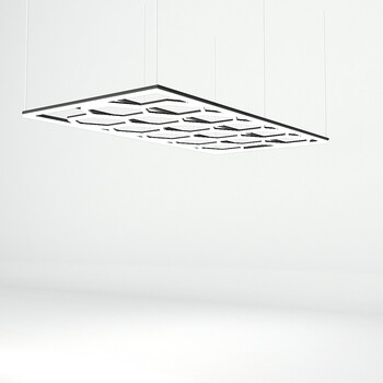 VenCore - LineaForm - Διακοσμητικό LED Φωτιστικό Πάνελ Οροφής Πολυγωνικού Σχεδιασμού με Εσωτερικά Μοτίβα - 552W 110-240V - Μ484.0 x Π243.3 x Υ2cm - Ψυχρό Λευκό 6500K
