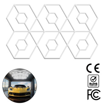 VenCore - RhombiLite - Διακοσμητικό LED Φωτιστικό Πάνελ Οροφής Πολυγωνικού Σχεδιασμού με Εσωτερικά Μοτίβα - 469W 110-240V - Μ482.8 x Π279.6 x Υ2.5cm - Ψυχρό Λευκό 6500K