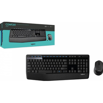 Logitech - Logitech MK345 - Ασύρματο Σετ Πληκτρολόγιο & Ποντίκι USB - Αγγλικό US - Μαύρο