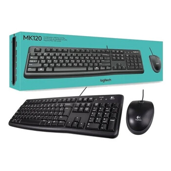 Logitech - Logitech MK120 - Ενσύρματο Σετ Πληκτρολόγιο & Ποντίκι USB - Αγγλικό US - Μαύρο