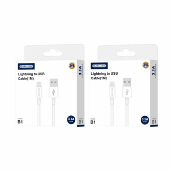 jager ΚΑΛΩΔΙΩΣΗ USB - LIGHTNING 1Μ 3.1A FAST CHARGE (B1-0831)