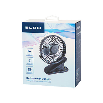 DM-44-506 . Επιτραπέζιος ανεμιστήρας με κλιπ 10cm USB+μπαταρία Blow μαύρος