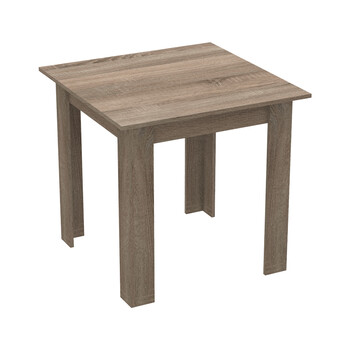 Τραπεζαρία Manka I-Bella pakoworld σετ 3τεμ σε sonoma truffle απόχρωση 80x80x77εκ