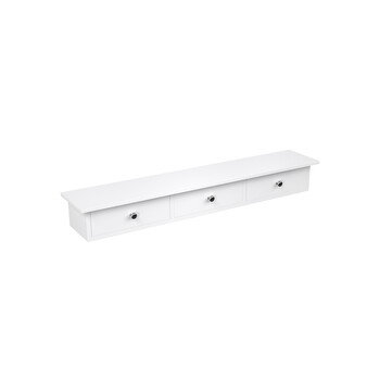 SONGMICS Επιτοίχιο Ράφι με 3 Συρτάρια 80 x 15 x 10 cm – Λευκό LWS085W01