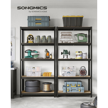 SONGMICS Βαρέως Τύπου Ραφιέρα 5 Επιπέδων από Ατσάλι 50 x 100 x 200 εκ., Μαύρο, GLR050B01 
