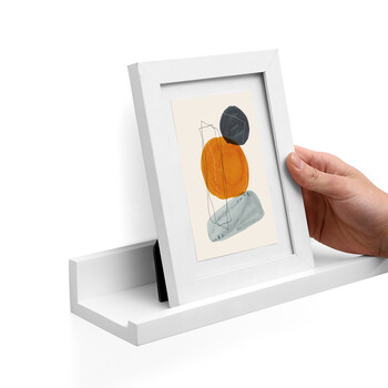 SONGMICS Σετ 2 Επιτοίχιων Ραφιών 80 x 10 cm Λευκό LWS080W01