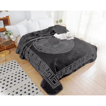 Ανάγλυφη Κουβέρτα Xρώματος Aνθρακί SLEEPTIME 8720105644399