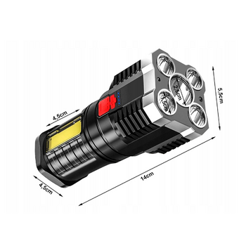 Επαναφορτιζόμενος Φακός Προβολέας LED με USB 5907451353561 VERK GROUP
