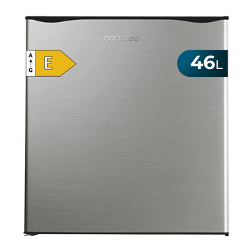 CECOTEC  Μίνι Ψυγείο GrandCooler 20000 L SilentCompress Inox E, Μαύρο, 46 Λίτρα, 48,7x48 εκ., Αναστρέψιμη Πόρτα, Ενεργειακή Κλάση E  CEC-03617
