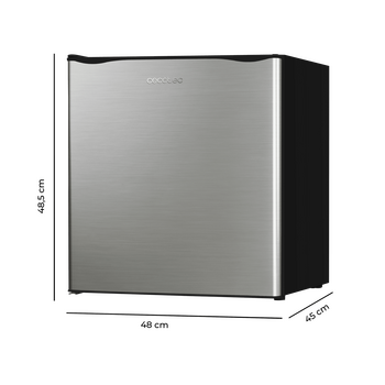 CECOTEC  Μίνι Ψυγείο GrandCooler 20000 L SilentCompress Inox E, Μαύρο, 46 Λίτρα, 48,7x48 εκ., Αναστρέψιμη Πόρτα, Ενεργειακή Κλάση E  CEC-03617
