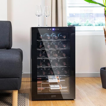 CECOTEC  Συντηρητής Κρασιών GrandSommelier 2450 Black Compressor, 24 Φιάλες, Σύστημα Συμπιεστή, Θερμοκρασία 5-18ºC  CEC-00124
