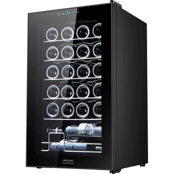 CECOTEC  Συντηρητής Κρασιών GrandSommelier 2450 Black Compressor, 24 Φιάλες, Σύστημα Συμπιεστή, Θερμοκρασία 5-18ºC  CEC-00124