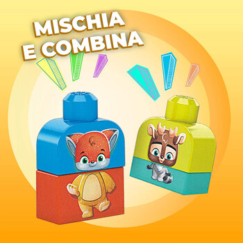 MATTEL  Σετ Ξύλινα Τουβλάκια 70 τμχ Fisher Price Mega Bloks Woodland Friends 02839992