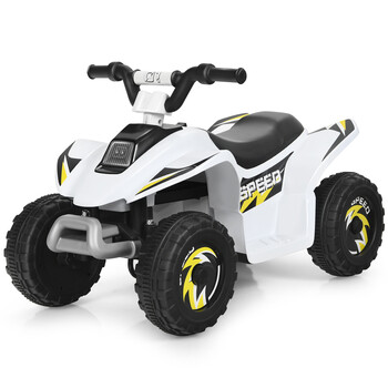 Costway  Ηλεκτρικό Παιδικό Quad με Επαναφορτιζόμενη Μπαταρία και Άνετο Κάθισμα για Αξέχαστες Παιδικές Αναμνήσεις TY327787DE-WH