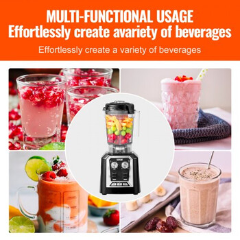 VEVOR Επαγγελματικός Μπλέντερ Πάγκου 68 oz για Smoothies & Shakes TSSBJ20L1400WO5FOV2