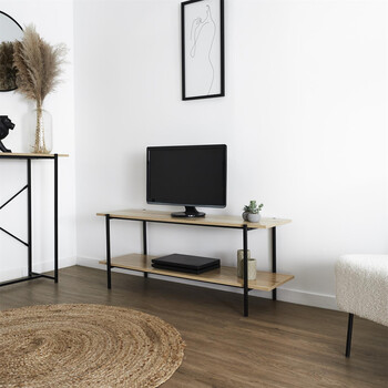 Έπιπλο Τηλεόρασης από Ξύλο & Μέταλλο 115 x 45 x 35 cm HD0183 Home Deco Factory
