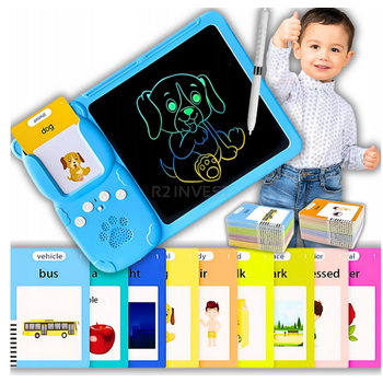 Εκπαιδευτικό Tablet & Αναγνώστης Καρτών 2 σε 1 – Μάθηση Αγγλικών & Δημιουργική Ζωγραφική Μπλε 5908222241742 SPM