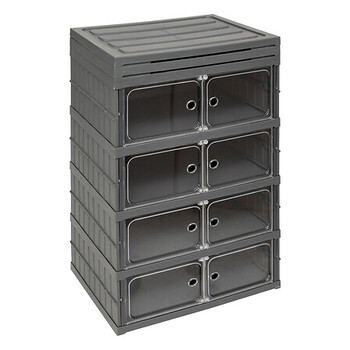 5Five Simply Smart Πλαστική Συρταριέρα Fold'N'Box 6 Θέσεων – Ανοιχτό Γκρι 205515