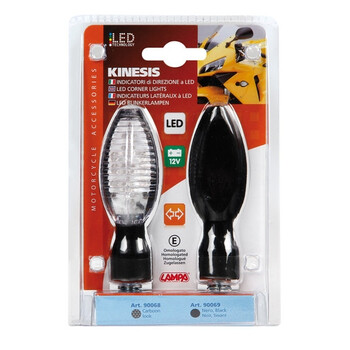 9006.9-LM ΦΛΑΣ MOTO KINESIS ΜΑΥΡΟ 12V+LED