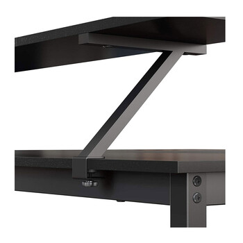 Γωνιακό Μεταλλικό Γραφείο 140 x 130 x 76 / 91.5 cm Χρώματος Μαύρο VASAGLE LWD56BK