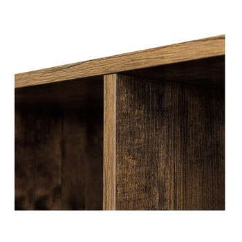 Ξύλινη Βιβλιοθήκη με 10 Ράφια 129.5 x 29 x 129.5 cm Χρώματος Σκούρο Καφέ VASAGLE LBC10BX