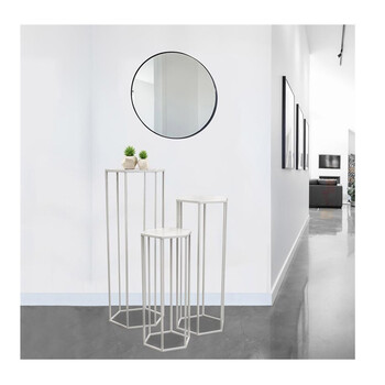 Σετ Μεταλλικές Ανθοστήλες 35 x 30 x 90 cm 3 τμχ Home Deco Factory HD6220