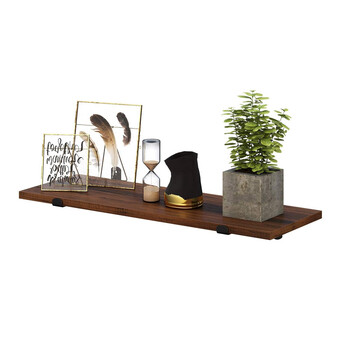 Σετ Επιτοίχια Ξύλινα Ράφια 60 x 20 x 7 cm 2 τμχ Songmics LWS04NB
