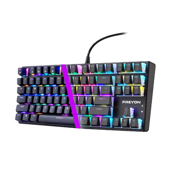 Ενσύρματο Μηχανικό Πληκτρολόγιο USB με RGB Φωτισμό US Brown Blitz Claw Preyon PBRBC87B