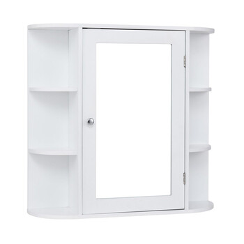 Καθρέπτης Μπάνιου με Ντουλάπι 65 x 17 x 63 cm Costway JV10446WH