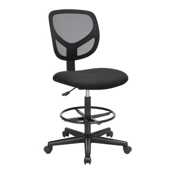 Καρέκλα Γραφείου με Υποπόδιο 64 x 64 x 97-117 cm Songmics OBN15BK