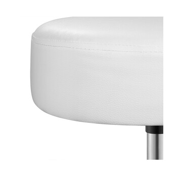 Τροχήλατο Σκαμπό με Ρυθμιζόμενο Ύψος 45 x 37 x 50-65 cm Χρώματος Λευκό Bakaji 02839341