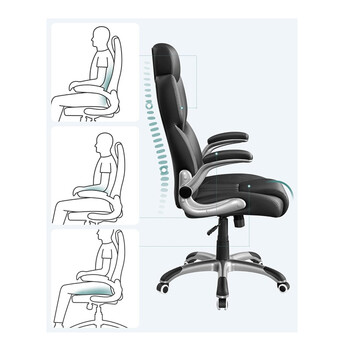 Διευθυντική Καρέκλα Γραφείου 70 x 75 x 119-137 cm Songmics OBG65BK