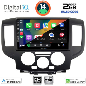 DIGITAL IQ BXC 3458BL_CPAA (9inc) MULTIMEDIA TABLET for NISSAN NV 200 mod. 2009> (BLACK)