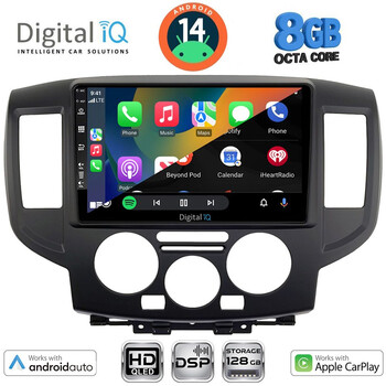 DIGITAL IQ BXF 7458BL_CPAA (9inc) MULTIMEDIA TABLET for NISSAN NV 200 mod. 2009> (BLACK)