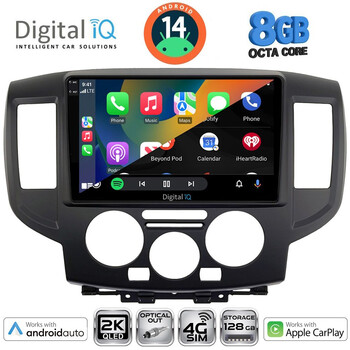 DIGITAL IQ BXK 20458BL_CPAA (9inc) MULTIMEDIA TABLET for NISSAN NV 200 mod. 2009> (BLACK)