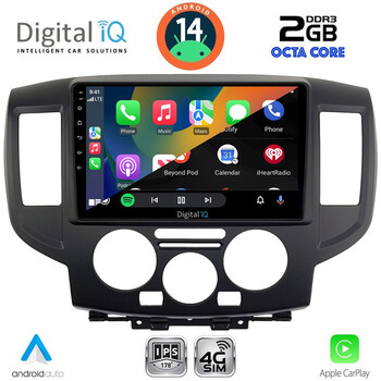 DIGITAL IQ RTG 4458BL_CPA (9inc) MULTIMEDIA TABLET for NISSAN NV 200 mod. 2009> (BLACK)