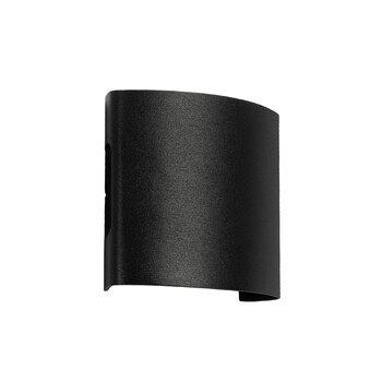 GLOBOSTAR® SIXOAD 60676 Μοντέρνο Φωτιστικό Τοίχου - Απλίκα LED 4W 500lm 30° AC 220-240V Αδιάβροχο IP65 Θερμό Λευκό 2700K - CREE XPE Chip & TÜV SÜD Driver - Μαύρο Ματ - Μ8.5 x Π3.5 x Υ8cm - 5 Χρόνια Εγγύηση