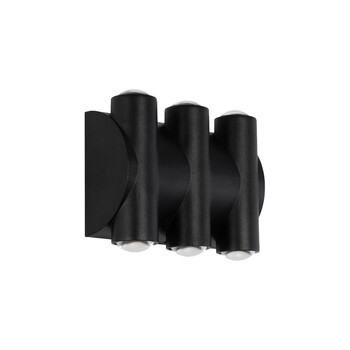 GLOBOSTAR® ARC 60680 Μοντέρνο Φωτιστικό Τοίχου - Απλίκα LED 12W 1500lm 30° AC 220-240V Αδιάβροχο IP65 Θερμό Λευκό 2700K - CREE XPE Chip & TÜV SÜD Driver - Μαύρο Ματ - Μ14 x Π4.8 x Υ11.5cm - 5 Χρόνια Εγγύηση