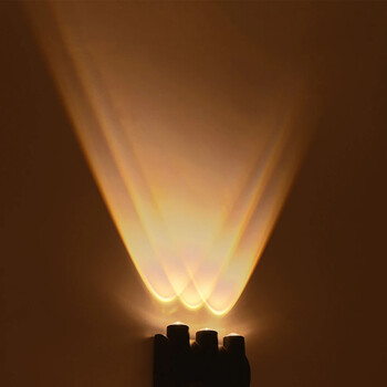 GLOBOSTAR® ARC 60680 Μοντέρνο Φωτιστικό Τοίχου - Απλίκα LED 12W 1500lm 30° AC 220-240V Αδιάβροχο IP65 Θερμό Λευκό 2700K - CREE XPE Chip & TÜV SÜD Driver - Μαύρο Ματ - Μ14 x Π4.8 x Υ11.5cm - 5 Χρόνια Εγγύηση